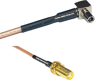 6 feet RG316 TS9 Angle Male to SMA Female Long RF Pigtail Coaxial Cable