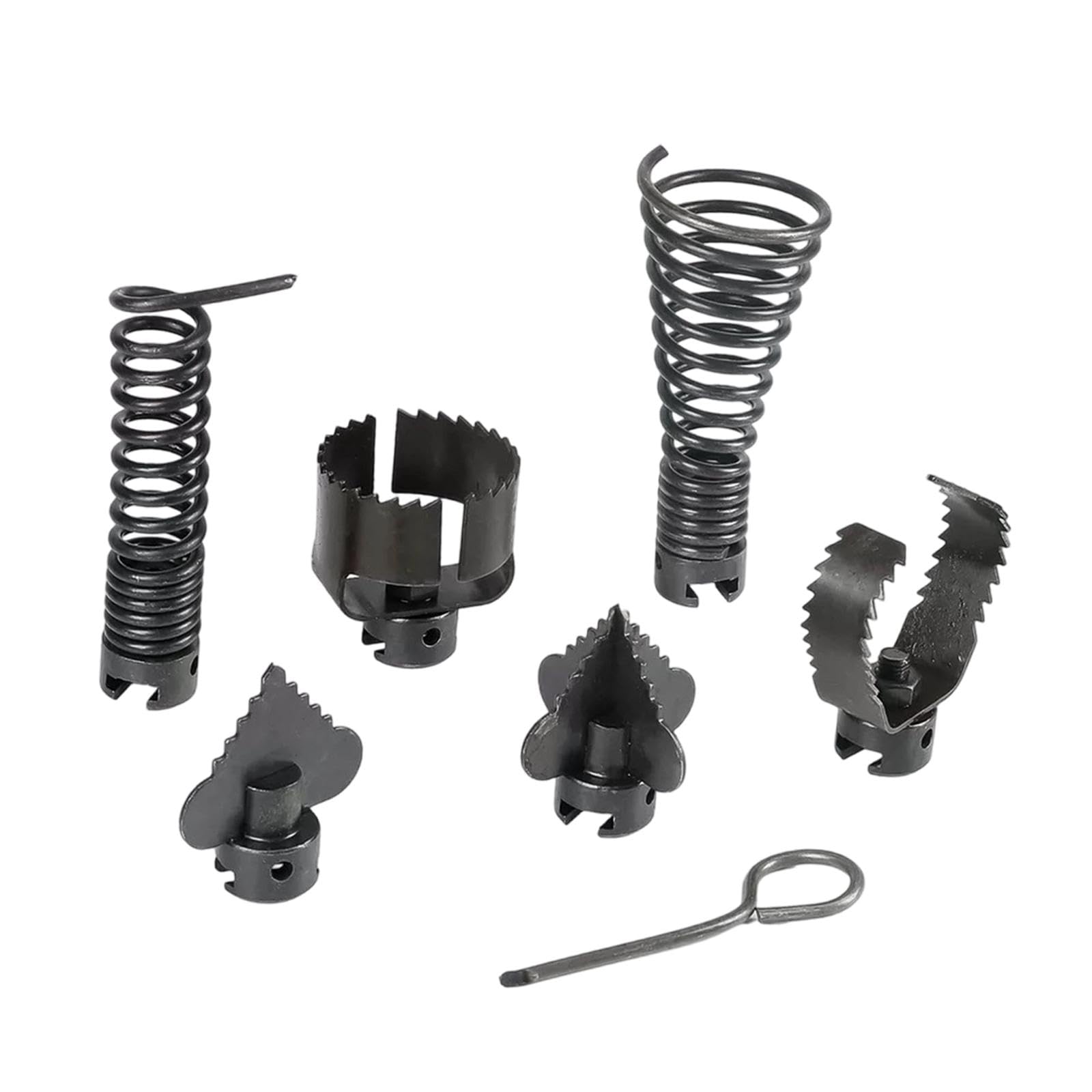 predolo Juego de 7 accesorios para limpieza de desagües, herramientas de limpieza ligeras, resistentes y para tuberías de desagüe eléctricas,