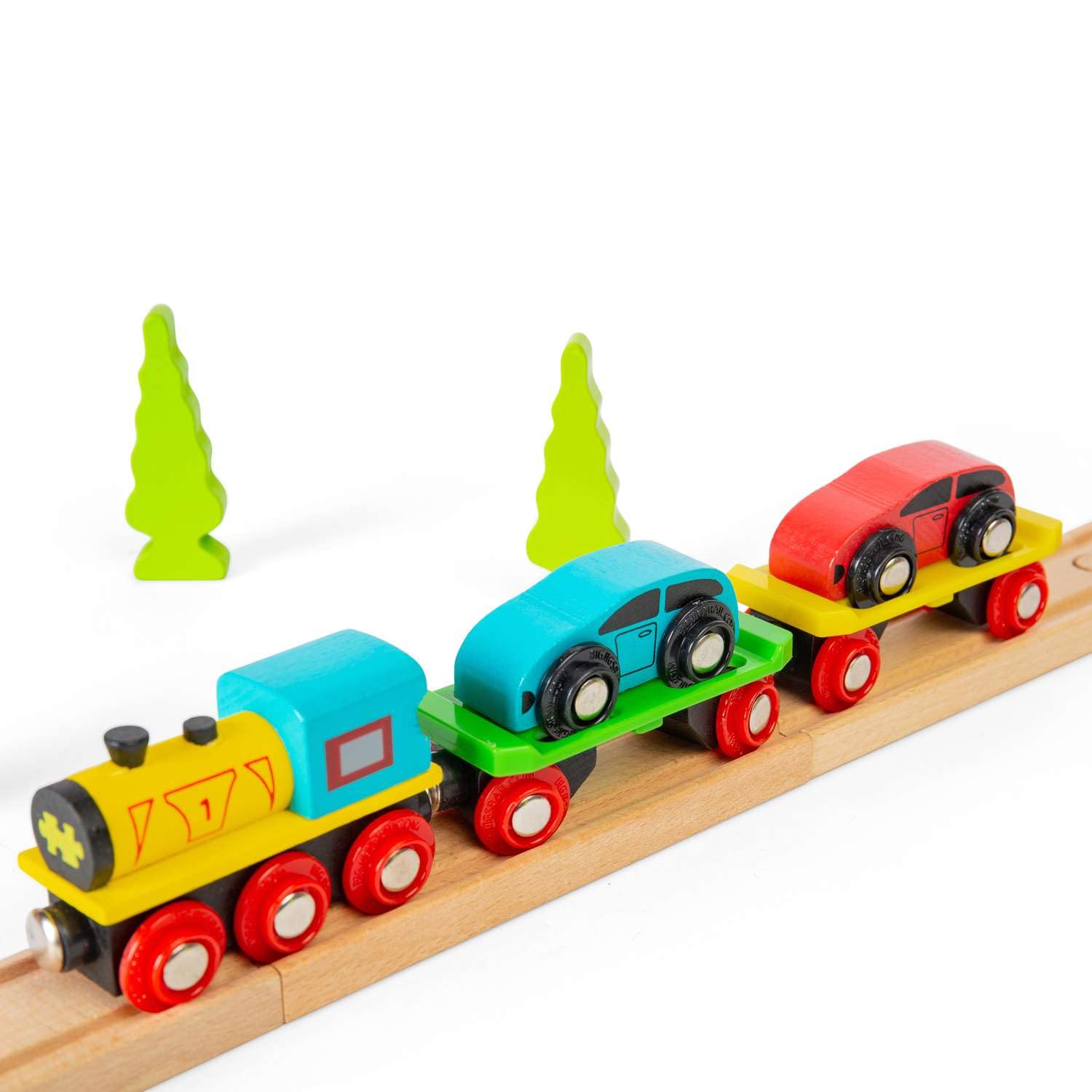 Bigjigs Rail Wooden Car Loader - Other Major Rail Brands are Compatible