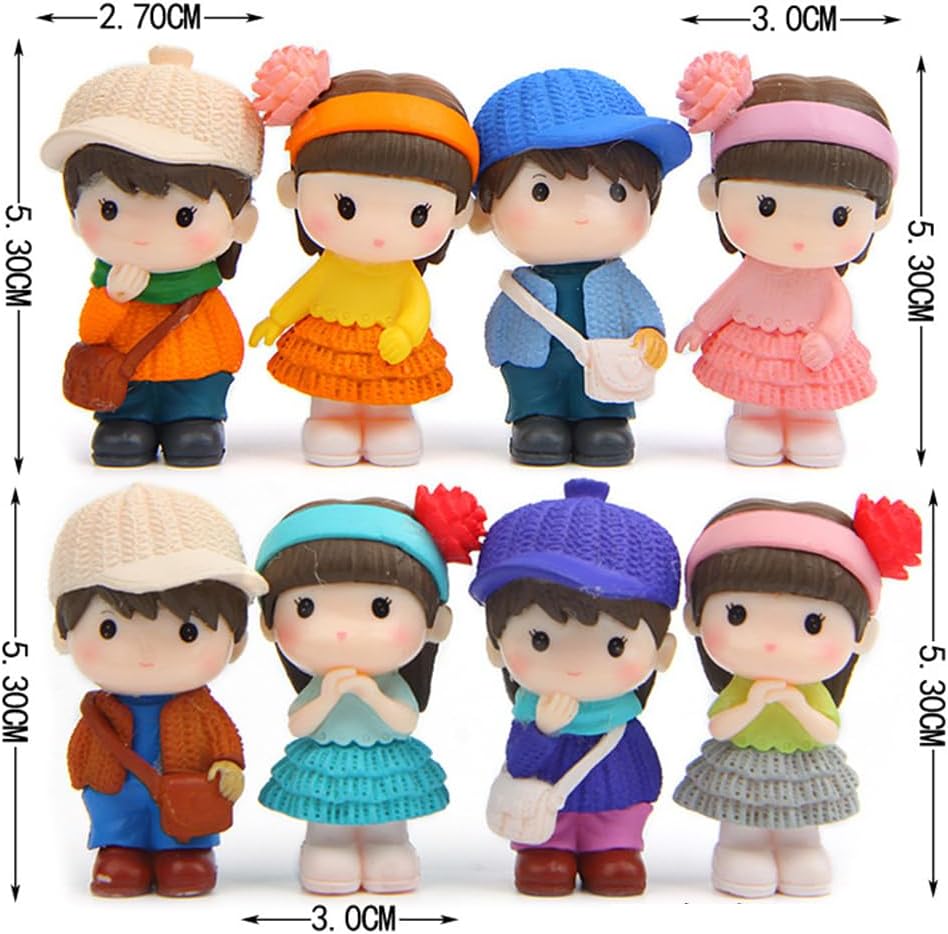 ORFOFE 24pcs Mini Figurines Statue Miniature Action Figure Cake Doll Birthday Statues Decorative Landscape Boys Toppers Gift Colorful Garden Kawaii Girls Car Cute DIY Ornament Micro