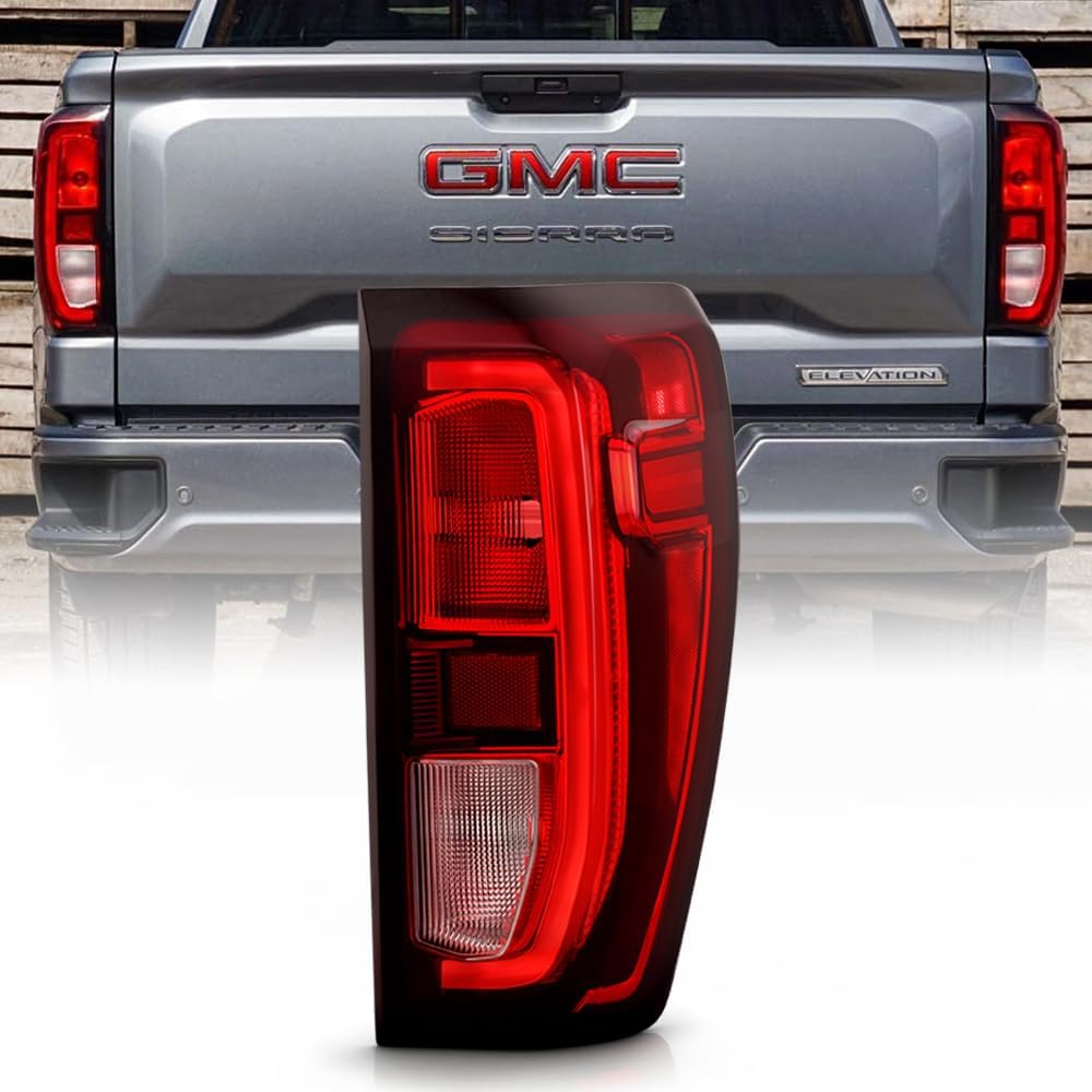 KEEKPO - Para tipo incandescente de fábrica 2019 2020 2021 GMC Sierra 1500 luz trasera reemplazo de la lámpara de freno lado del pasajero