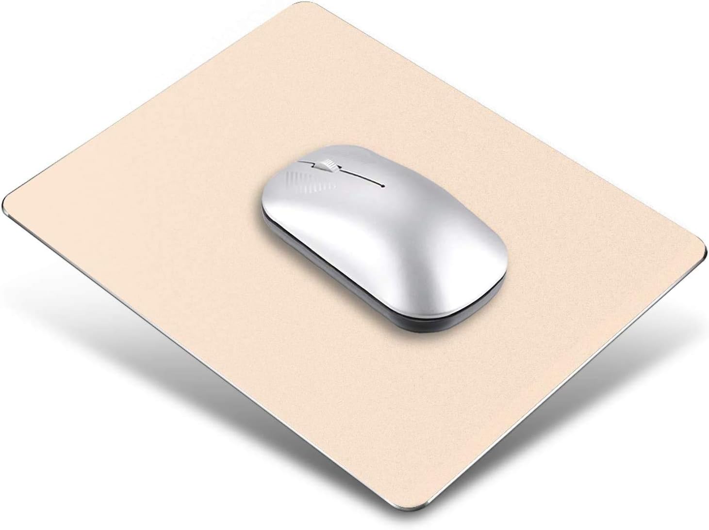 Aluminum Mouse Pad,Metal Hard Magic Mouse Pads.(Gold) 9.5 X 7.9 in