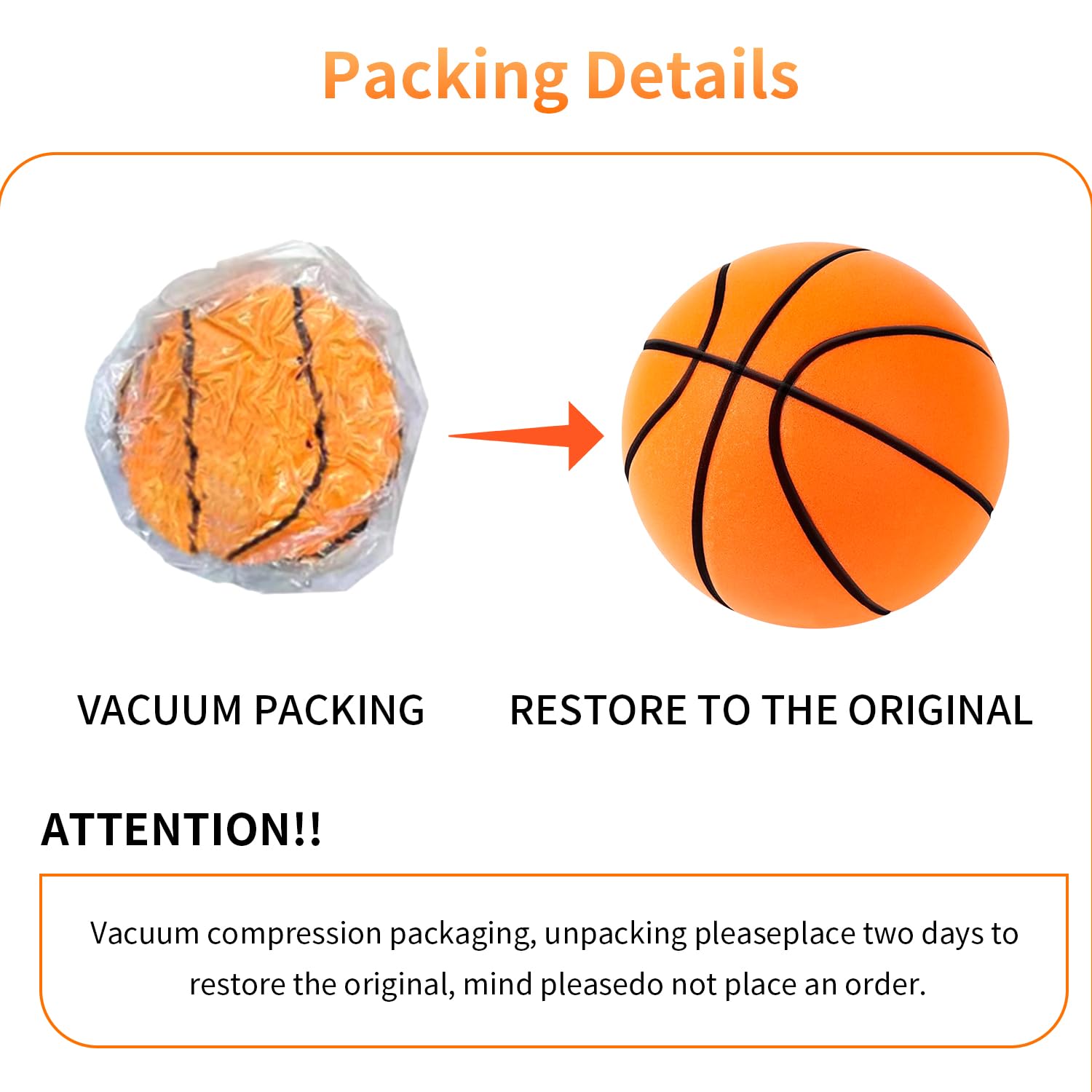 Silent Basketball, 2025 Upgraded Größe 7 (24 cm/9,4 Zoll) Lautlose Basketball, Schaumstoffball Für Das Training im Raum, Lightweight Training Ball