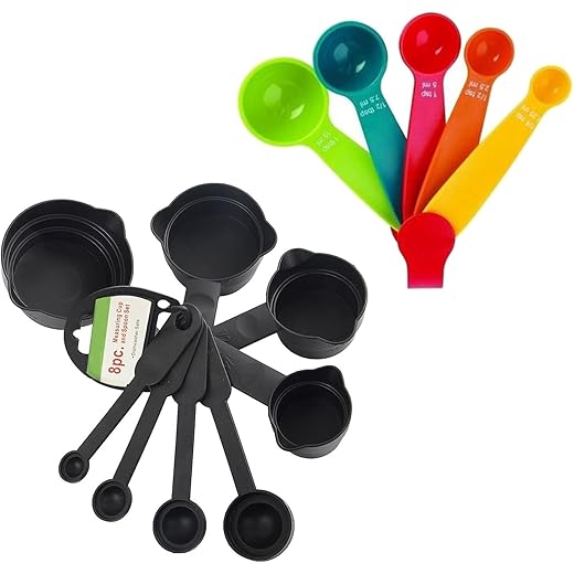 Oblivion Plastic Measurement Spoon Set 8 Pcs  Kitchen Measu