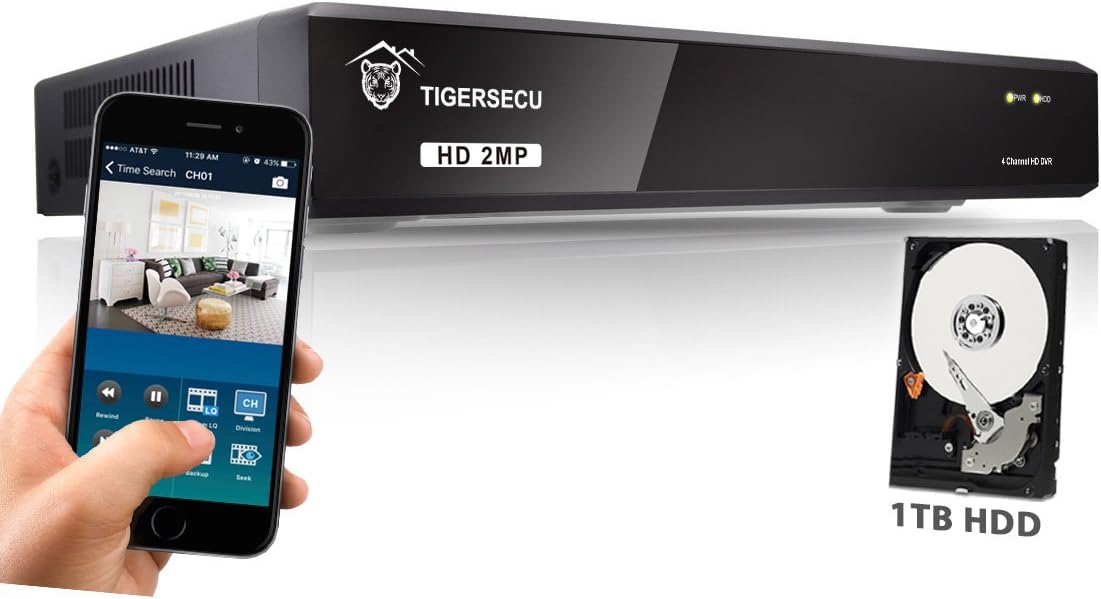 One-Day Sale: Up to 70% Off TIGERSECU Super HD 1080P H.265+ 16-Channel Hybrid 4-in-1 DVR Security Recorder with 2TB Hard Drive, for 2MP TVI/5MP TVI/AHD/CVI/Analog Cameras (Cameras Not Included) Exclusive Special TIGERSECU Super HD 1080P H.265+ 16-Channel Hybrid 4-in-1 DVR Security Recorder with 2TB Hard Drive, for 2MP TVI/5MP TVI/AHD/CVI/Analog Cameras (Cameras Not Included)