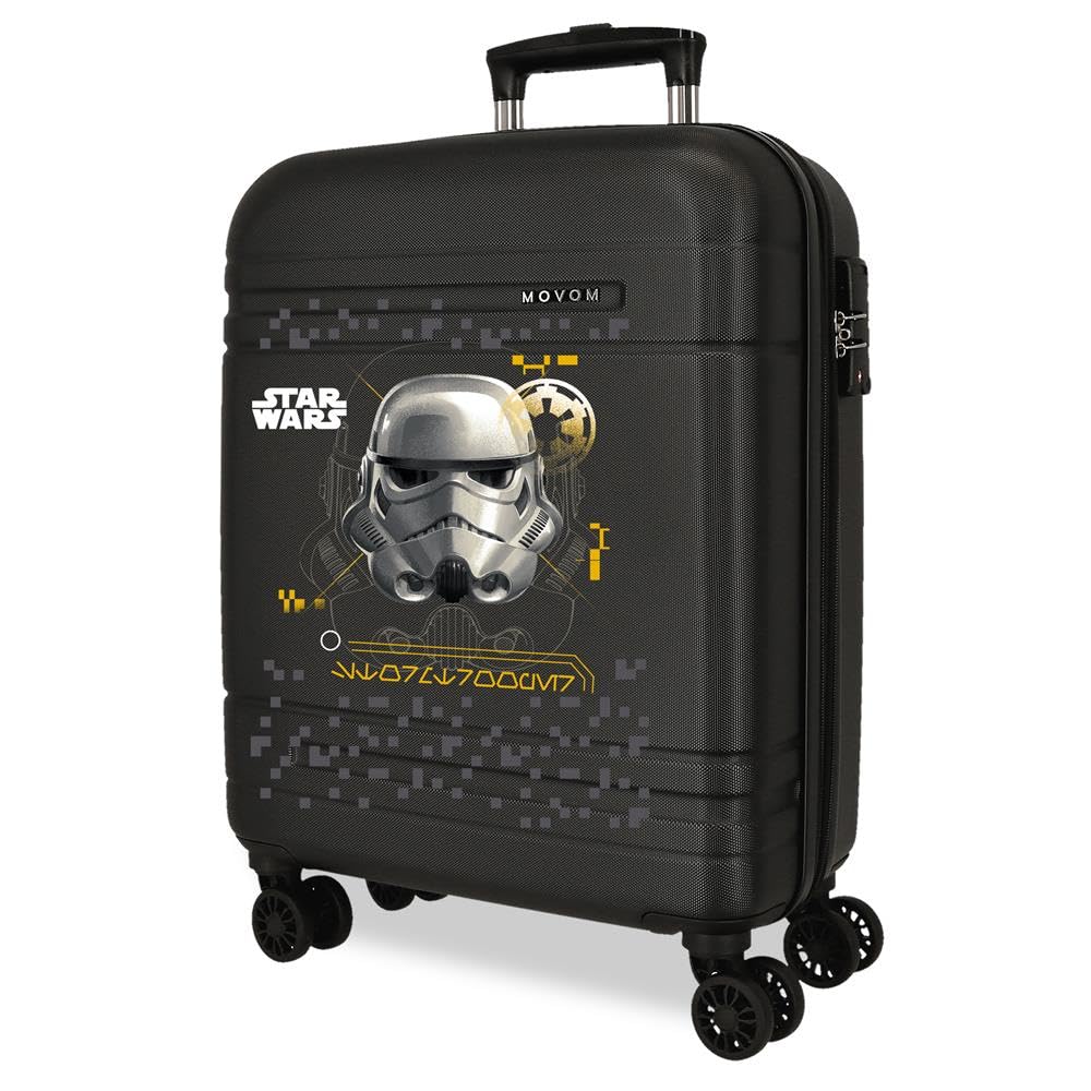 Joumma Star Wars Storm Trooper Cabin Suitcase Black 40x55x20 cm Rigid ABS Closure TSA 37L 2.8kg 4 Double Wheels