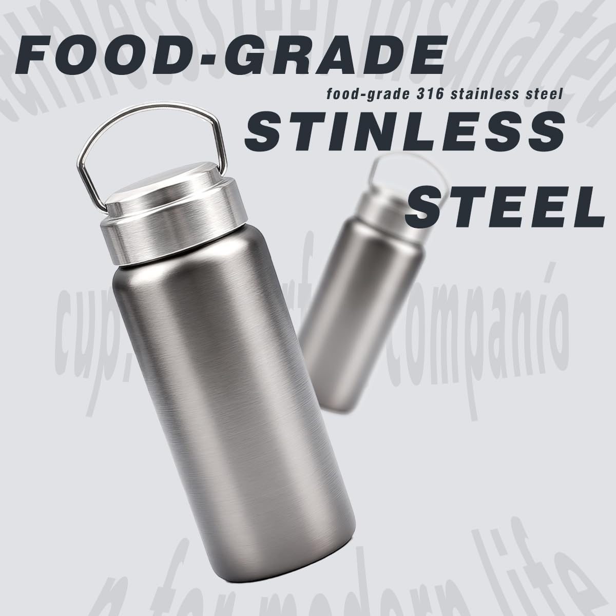25oz Stainless Steel Vacuum Insulated Water Bottle, Keeps Drink Cold up to 24 Hours & Hot up to 12 Hours Leak Proof and Sweat Proof Large Capacity Wide Mouth Metal Bottle - Image 8