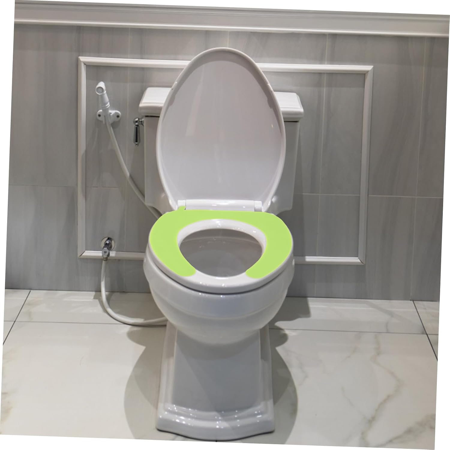 Bathroom Mats Silicone Toilet Seat Cover Washable Seat Covers Fluffy Pad for Home