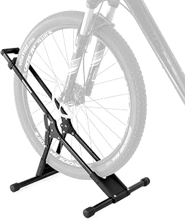 ROCKBROS Foldable Bike Floor Stand for Indoor Garage Storage - Stable Holder for 20-29" Mountain & Road Bikes