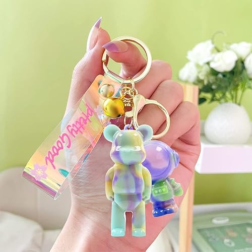 Miniatura 2 de Zayookey Molde de resina para llavero, moldes de silicona para llavero de oso, moldes de resina epoxi de animales 3D, molde colgante para llavero