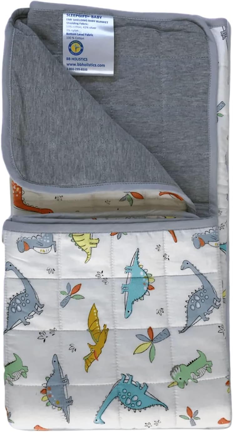 EMF Baby Blanket – 40x40 cm Silver-Infused Cotton | Blocks 99% EMF, Wi-Fi, Bluetooth | Soft Newborn Swaddle for Travel, Crib & Nursery | Lab Tested, Developed in Canada