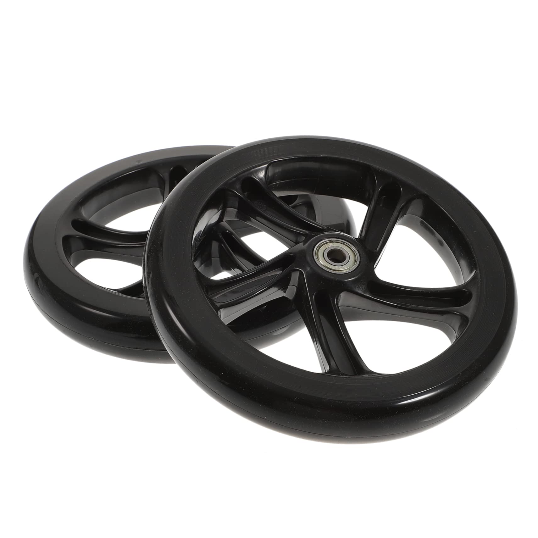 Schwarz Scooter Räder PU 180mm 2 Stück, mit Kugellager