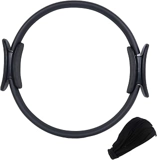 Jixin4you Anillo de resistencia para pilates, doble agarre, círculo mágico de ejercicio, anillo de yoga con doble mango, pérdida de peso, 35,5 cm