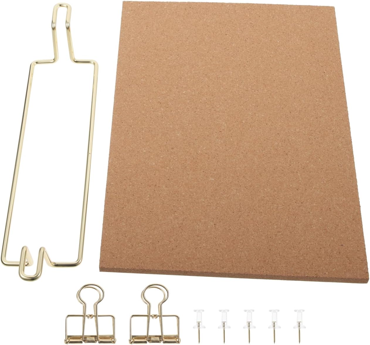 TOYANDONA Cork Board Bulletin Board with Metal Stand, 12.6x9 Inch Notice Message Pin Board, Desktop Memo Board, Perfect for Home Office School Decor