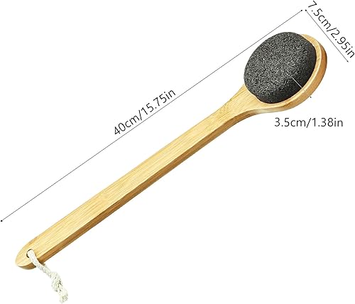 Miniatura 2 de Piedra pómez para pies con mango largo de 15.7 pulgadas, removedor de callos de piel dura, limpiador y exfoliante para piel seca muerta, pies más