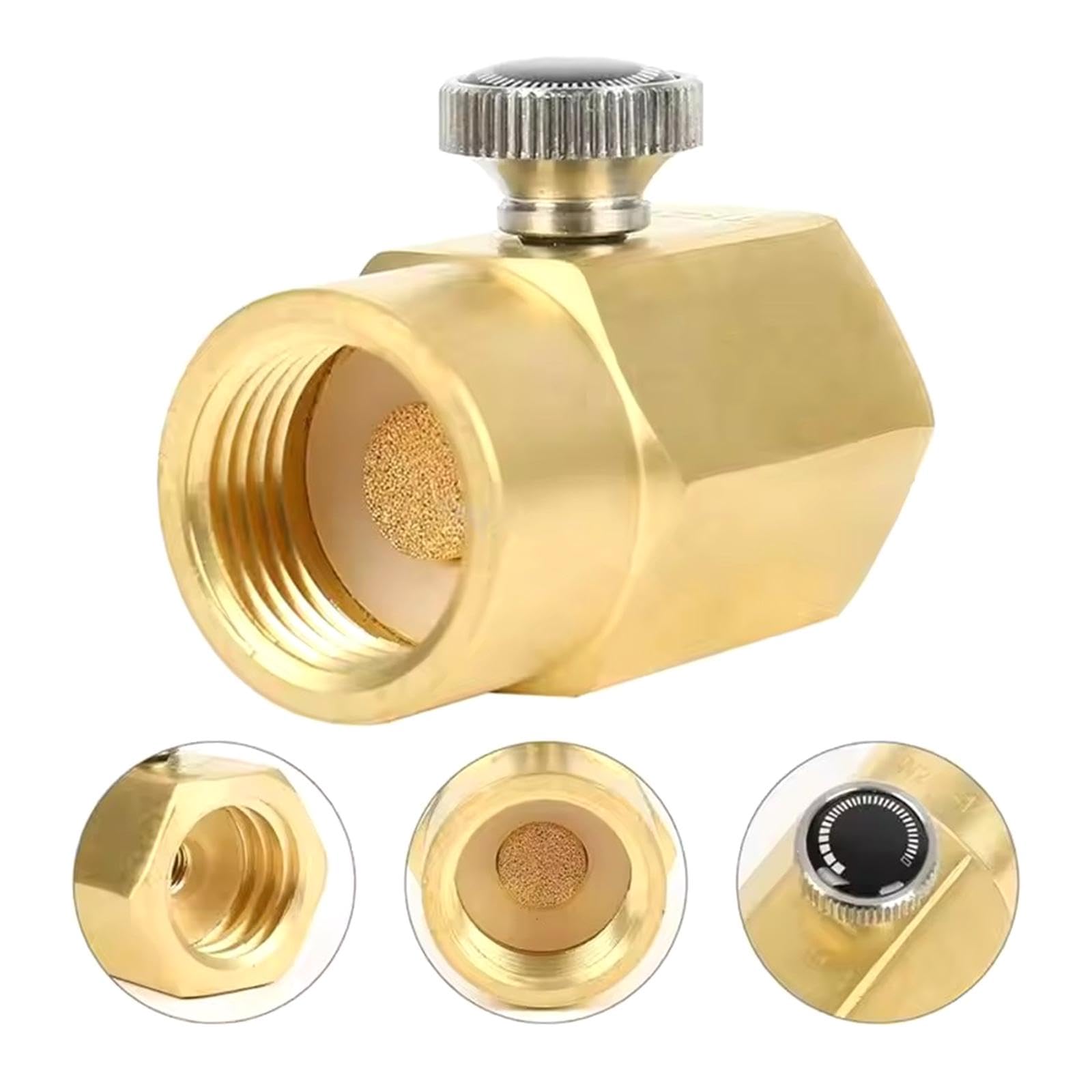 Adattatore Bottiglia Connettore Cilindro CO2 Ricarica Accessorio Valvola Ottone Compatto con Manometro per Ricambio Bombola Uso Domestico, Tr21 4 a W21 8 14