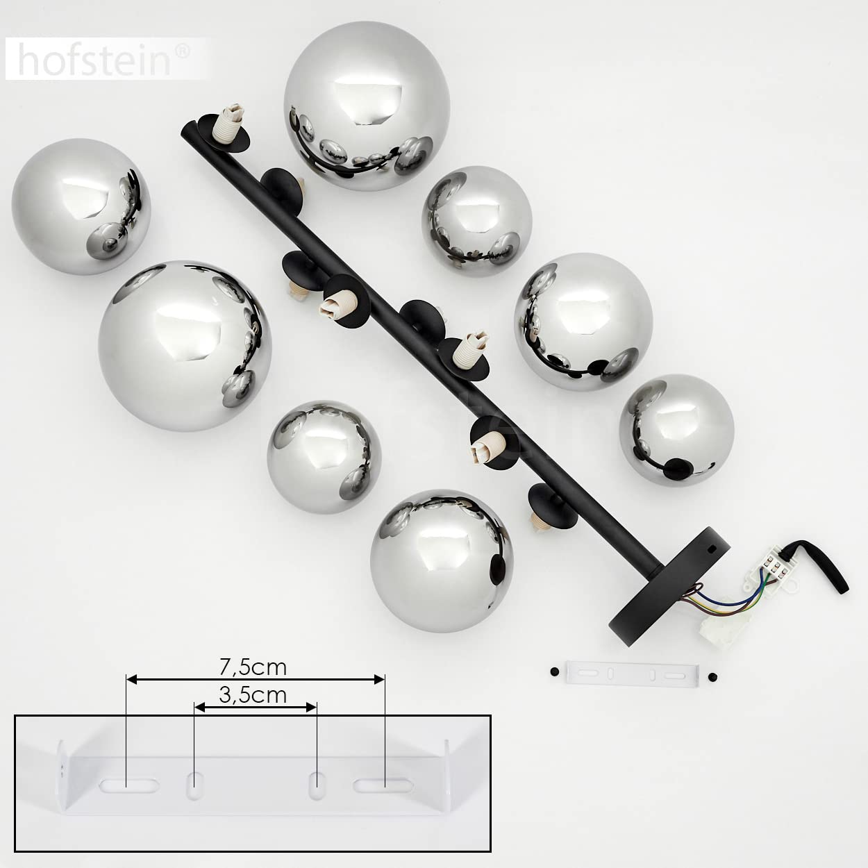 Chehalis Plafondlamp - Glas 12 cm, 15 cm Goud, Zwart H3777411