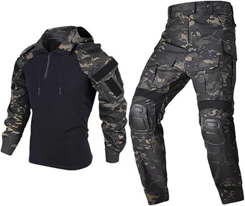 Trajes tácticos Paintball Trabajo Caza Ropa Militar Uniforme Cp Camo Combate Camisas Cargo Rodilleras Pantalones Ejército Tops