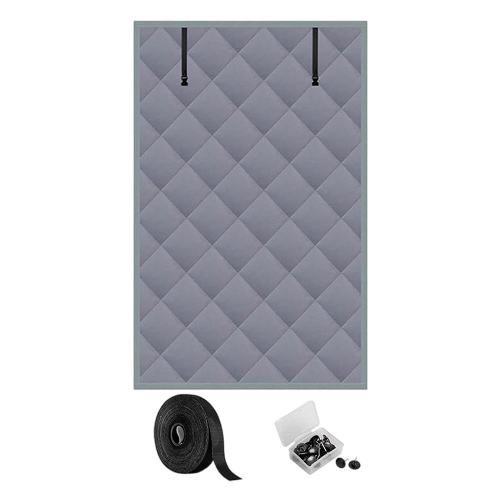 Oxford Fabric Curtain Set, Roll Up Design, Window Insulation Zipper Nails Included, Hot Winter Weather Use, Winter Thermal Insulated Curtain Set