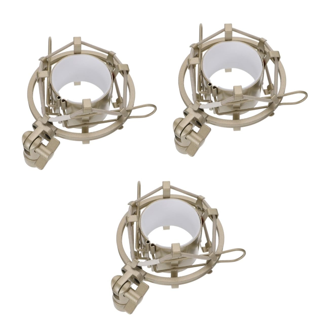 Milisten 3pcs Microphone Holder Metal Shockproof Mount Adjustable Design for Microphone Models Outdoor Use