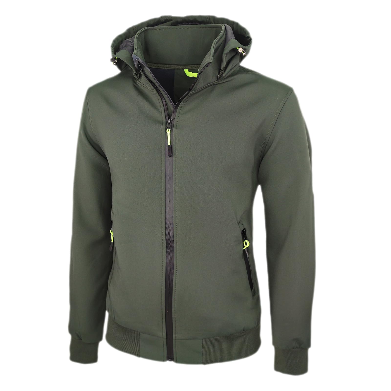Giubbotto Uomo Termico Invernale Softshell Impermeabile Antivento con Cappuccio Giacca In Pile Calda