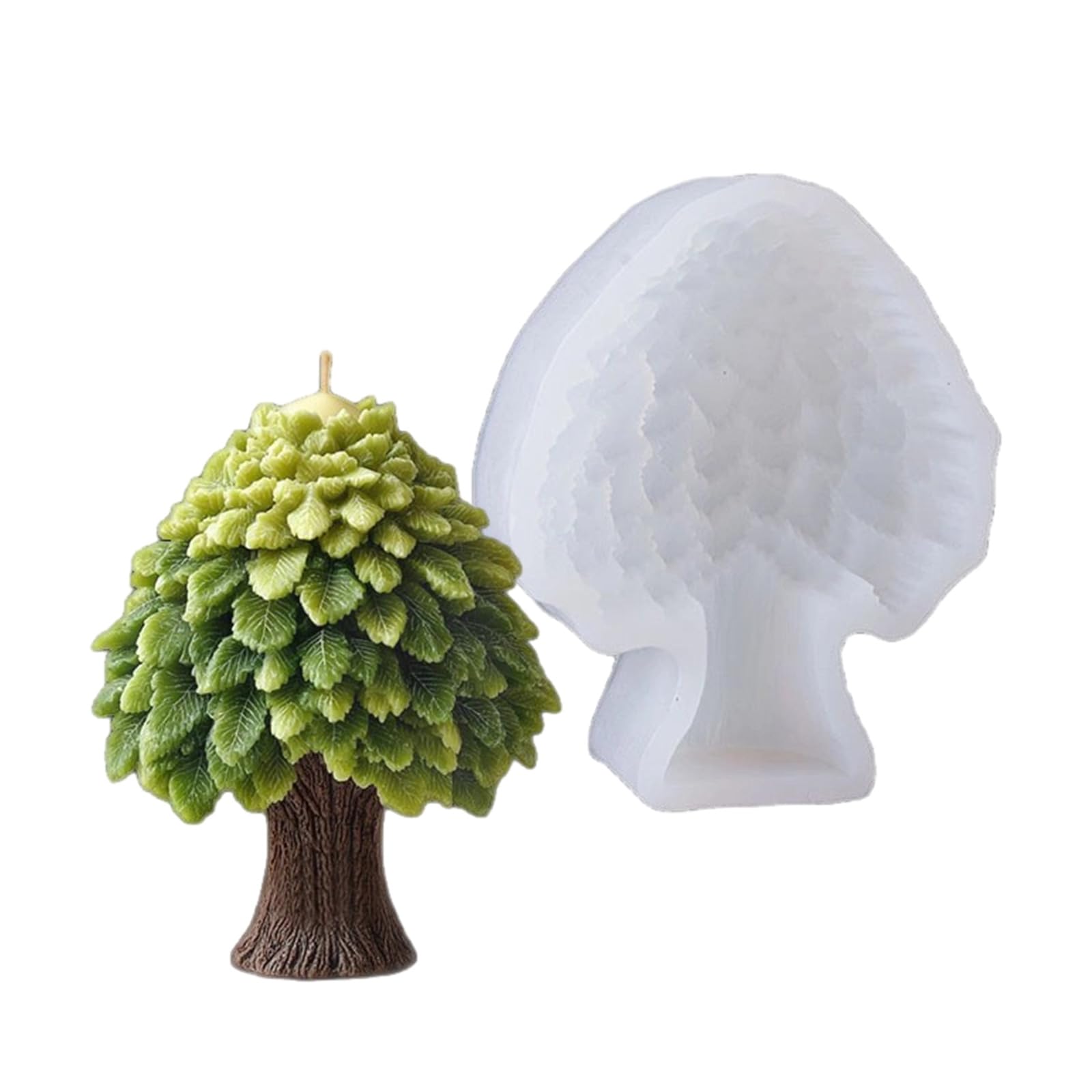 Kalttoy Flexible Food Grade Silicone 3D Tree with Layer Leaves Tree Flexible Easy Demold， Layer Leaves Designs for Easy Demolding Detailed Craft
