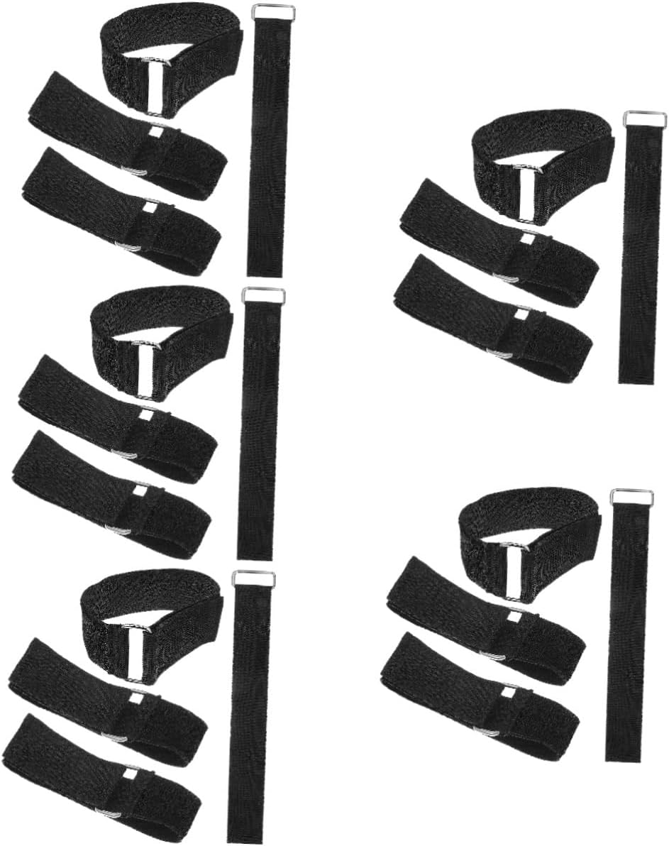 Toyvian Stretchable Hook and Loop Fastening Straps Cord Organizer Ties Buckles Durable Storage Straps for Home