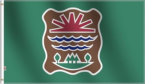 Bandera de pueblo nativo americano Triba Abenaki de 3 x 5 pies, grande, tela de seda suave 100D para interiores y exteriores, 36 x 60 pulgadas,