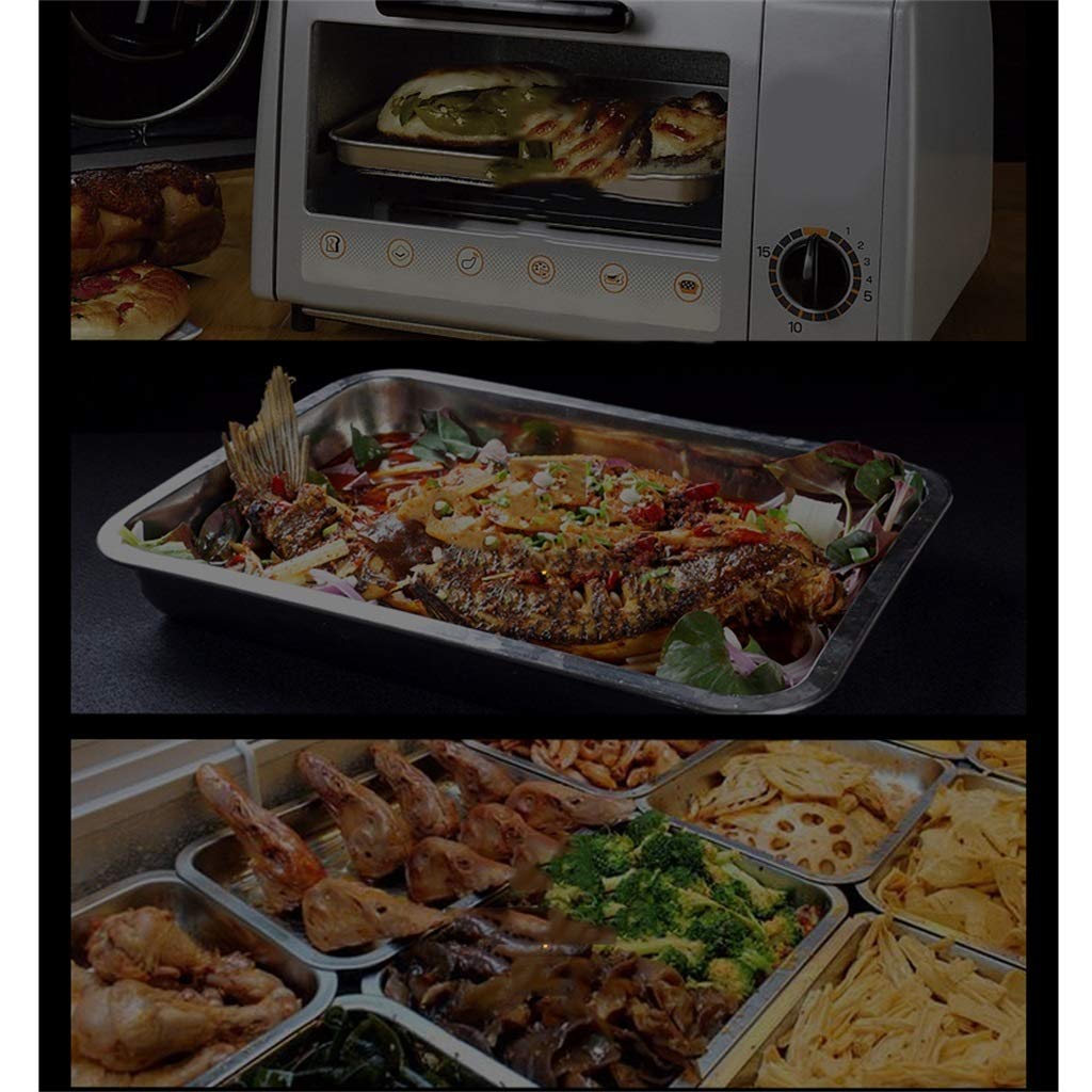 ZHANGXIAO Plato De Hornear, Acero Inoxidable 304 Bandeja Plato De Barbacoa Espesar No Pegajoso Fácil De Limpiar (tamaño : 60×40×2cm)