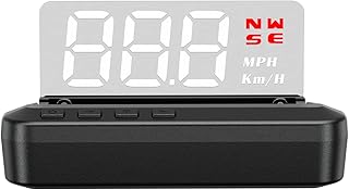 Henniu HUD de carro Head-up Display Projetor Velocímetro de veículo digital GPS Tela de exibição de sistema duplo Alarme de excesso de velocidade do veículo Alarme de condução de fadiga