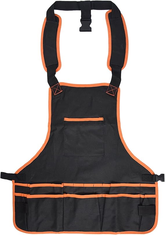 FESEAQ Denim-Arbeitsschürze One Size - Mit 2 Taschen Für Garten & Küche