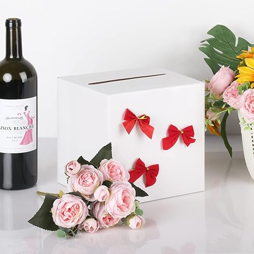 Miniatura 3 de Caja de tarjetas blanca para regalos de boda, buzón de cartón para recepción de boda, baby showers, aniversario, fiesta de cumpleaños, decoración de