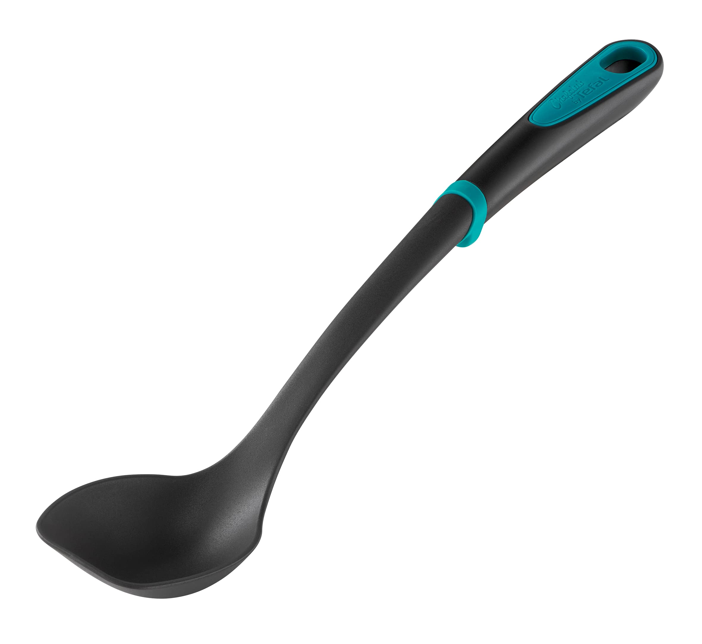 Tefal Chefclub by Tefal Set 4 ustensiles, Louche, Cuillère, Spatule à angle, Spatule à crêpes, Anneau de sécurité silicone, Haute qualité, Résistant à la chaleur jusqu'à 230°C K263S404