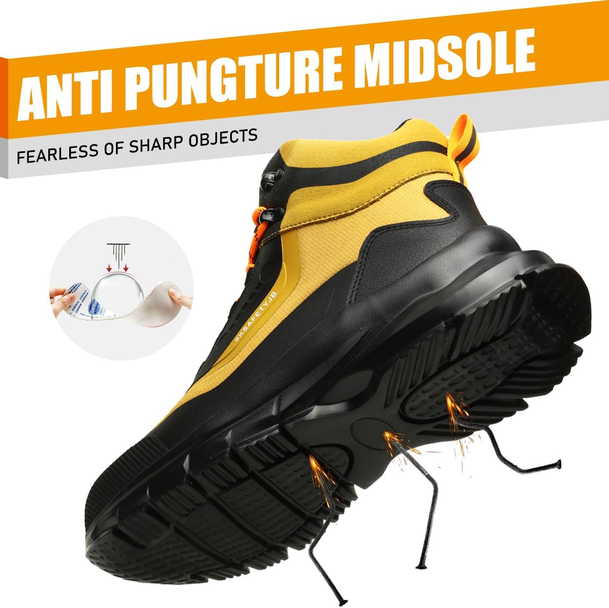 Steel Toe Work Shoes for Men Women Lightweight Comfortable Industrial & Construction Safety Boots