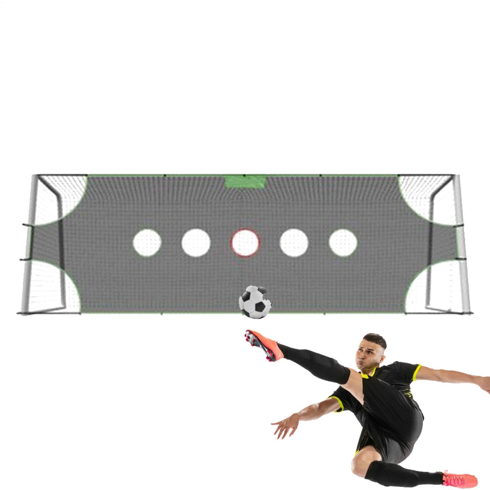 Red de fútbol para lanzar, red de práctica de mariscal de campo, red de objetivo de fútbol, red de objetivo duradera con agujeros, red de fútbol multiusos para jugar al aire libre, parque infantil