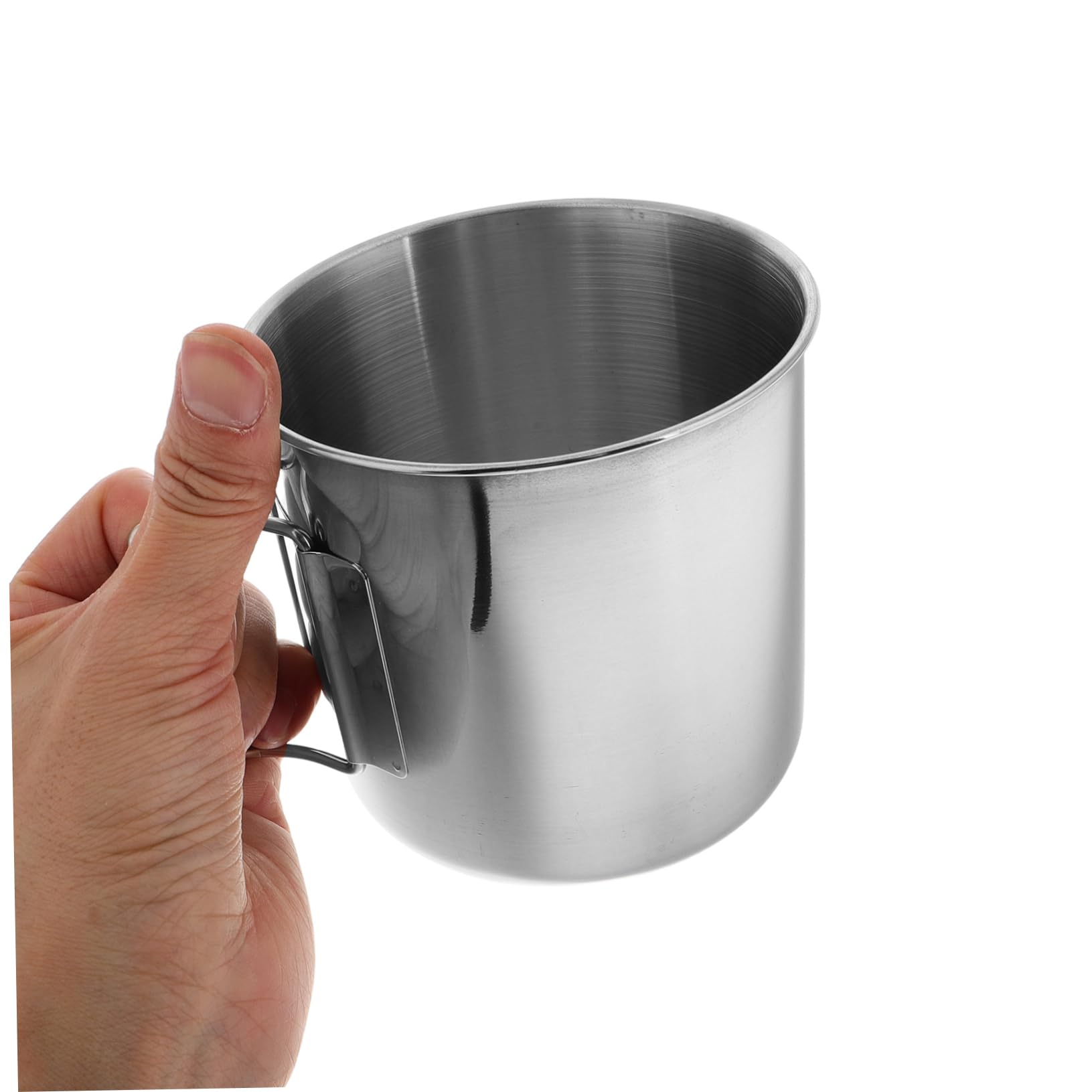Toyvian 4stücke Klappbarer Edelstahlkaffeebecher Camping-becherset Mit Tragbarem Griff Reisebecher Für Wanderungen Und Multifunktionaler Wasserbecher Für Outdoor-aktivitäten