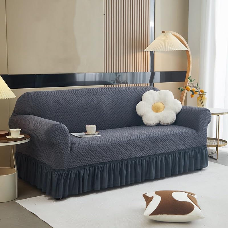 Housses de meubles extensibles et housse de canapé extensible 3 places en jacquard