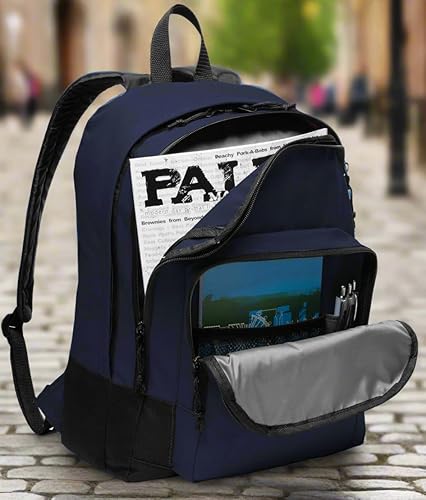 Miniatura 3 de Georgia Tech - Mochila mediana clásica GT amarilla para laptop, marino, Computadora portátil