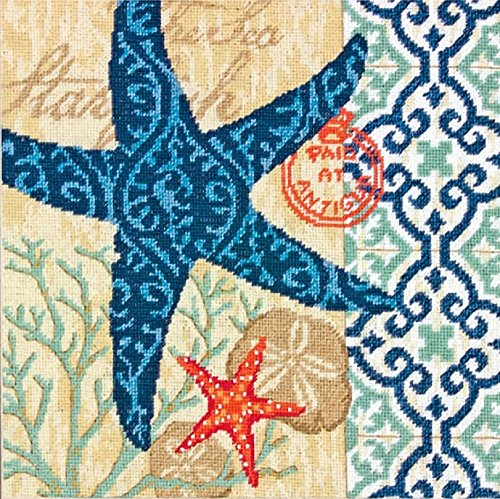 Dimensions Needlepoint Kit, Starfish Pattern, 14'' x 14''