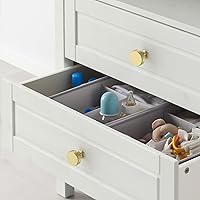 Vista 6 de Asidrama Paquete de 10 pomos de gabinete de cocina de oro cepillado moleteados, pomos de tocador de latón para cajones, tiradores de gabinete, pomo