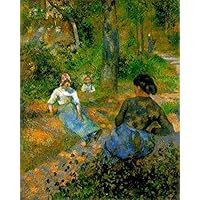 Amazon.co.jp: 14 の有名な絵画 - 農民が休む女性 カミーユ ピサロ