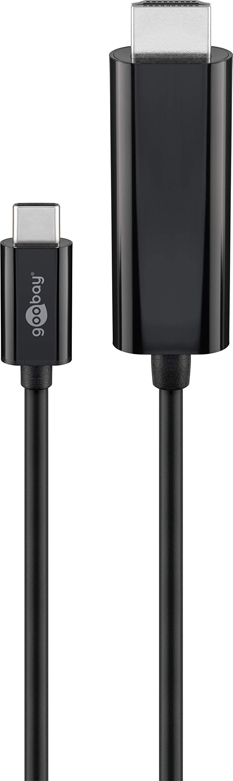 Goobay 51768 - Cable Adaptador USB-C a HDMI (1,80 m), Color Negro