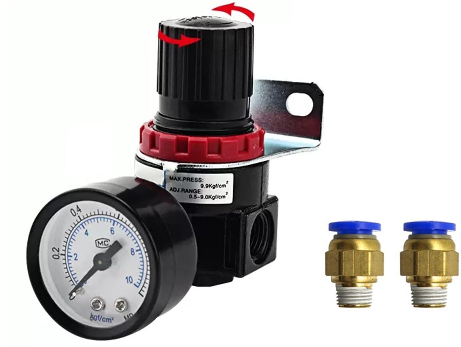 Válvula de unidades de tratamiento regulador de compresor de Control AR20001/4'' con ajuste de calibre 4MM-16MM