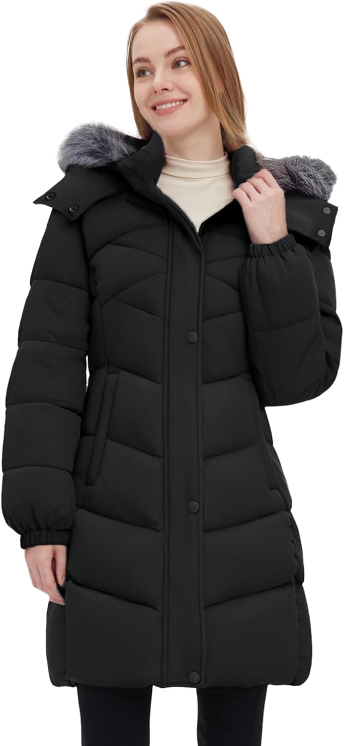 wantdo Women's Long Winter Coat Waterproof Warm Quilted Puffer Jacket (Available in Plus Size) - Image 2