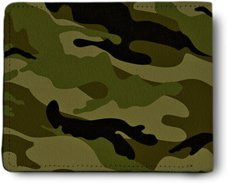 ShopMantra Men's Wallet | Wallet for Men's | Wallet for Boy's | Camouflage Quotes Design Printed Pu Leather Wallet for Men's/Boy's.