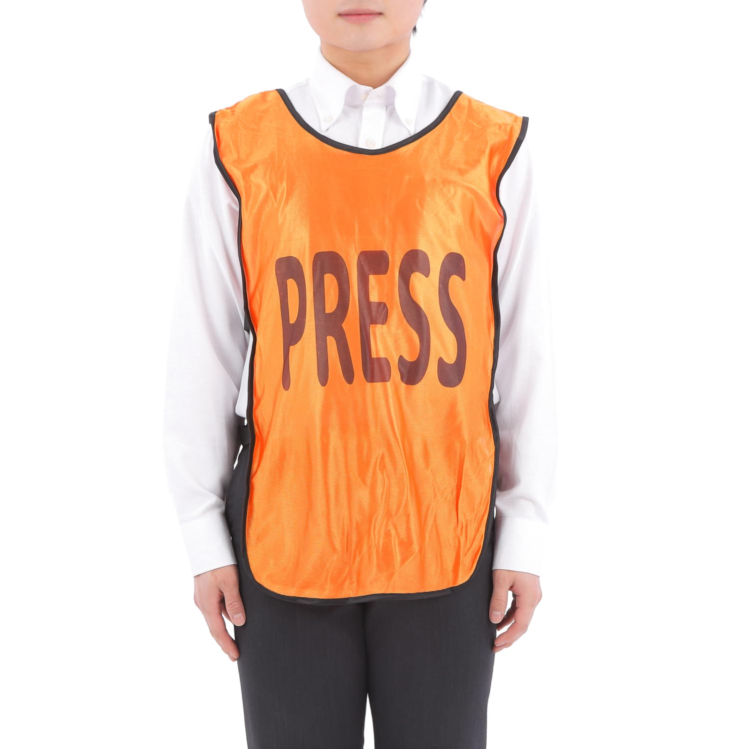 Amazon.co.jp: PRESS ビブス ベスト 両面 印字 (オレンジ