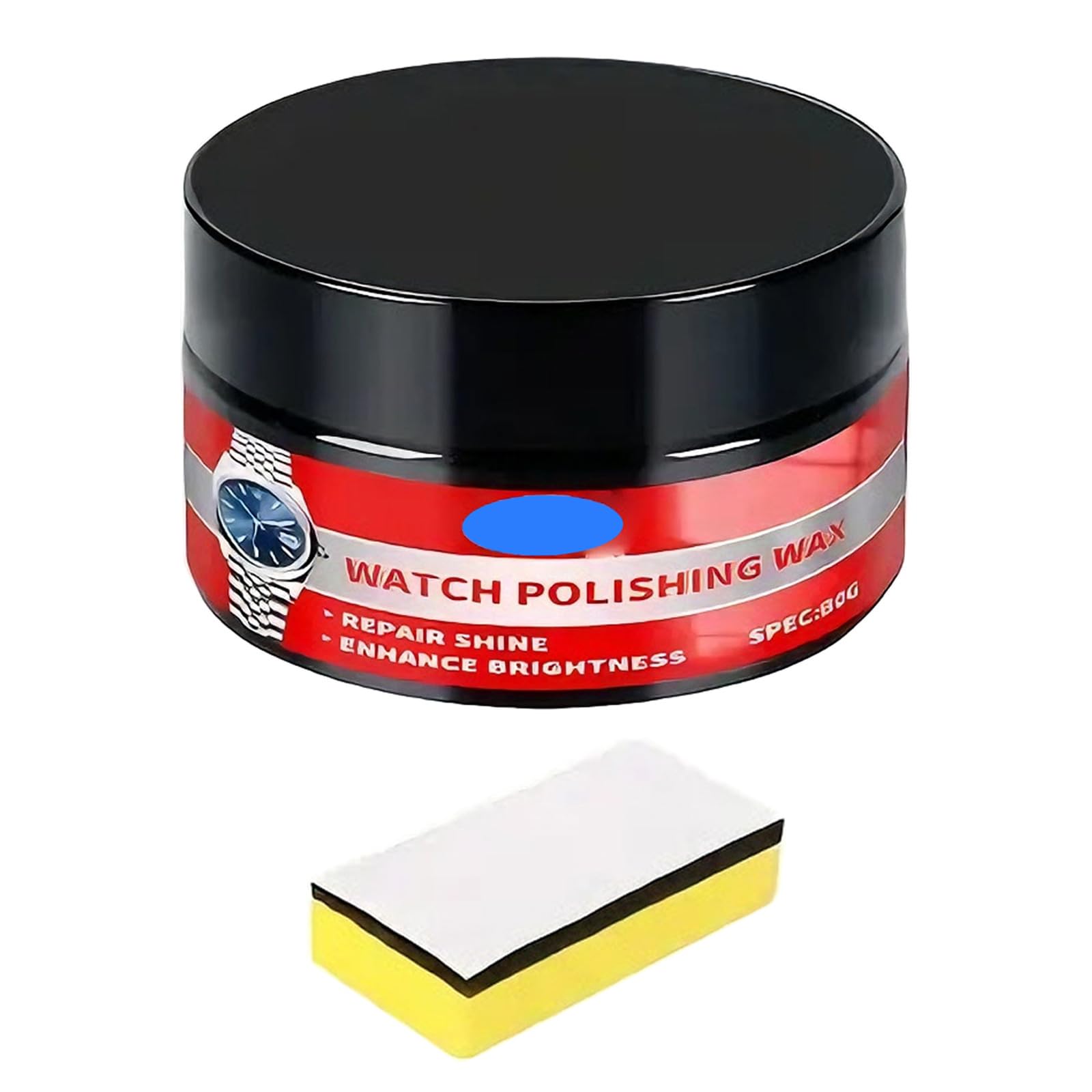 Hsioluted 80G Watches Polishing Cream Set With Sponges For Restoring Shines And Scratches On Metal Jewelry Glass Surfaces Crystal Repair