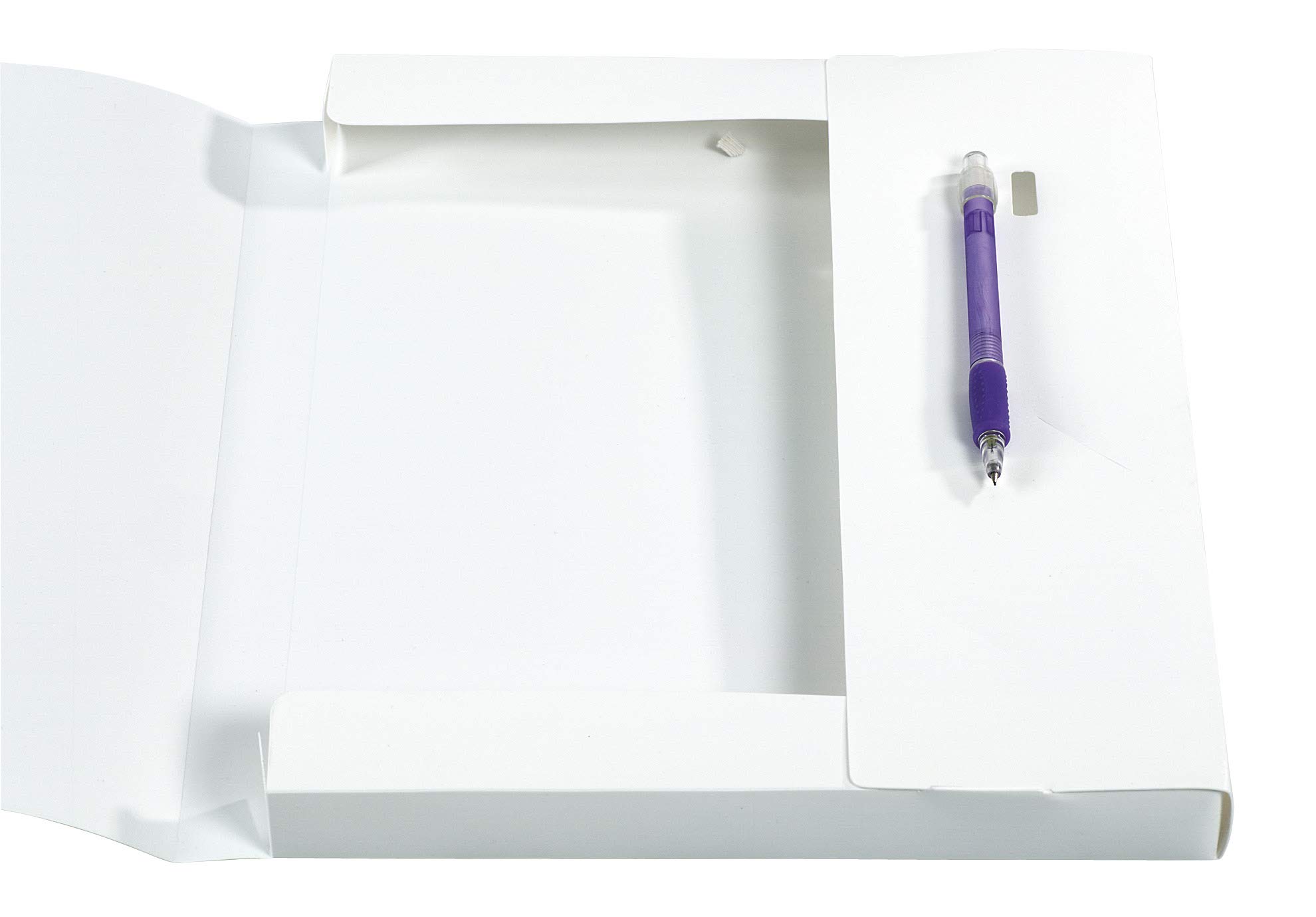 Exacompta 59589E 17er Pack Sammelbox KreaCover 25mm mit Gummizug aus blickdichtem Kunststoff mit Klarsichthülle am Vorderdeckel für DIN A4 Archivbox Heftbox Dokumentenbox Zeichenbox Sammelmappe weiß