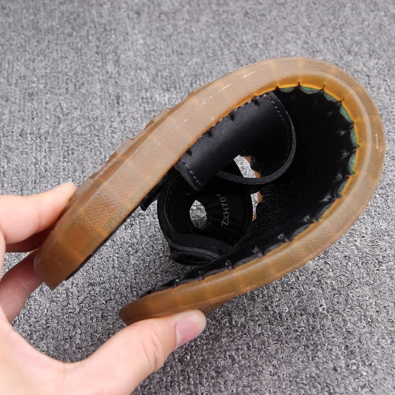 Men's Flip-Flops Leather Soft Bottom Non-Slip Breathable Men's Beach Shoes(D,39 Code)3