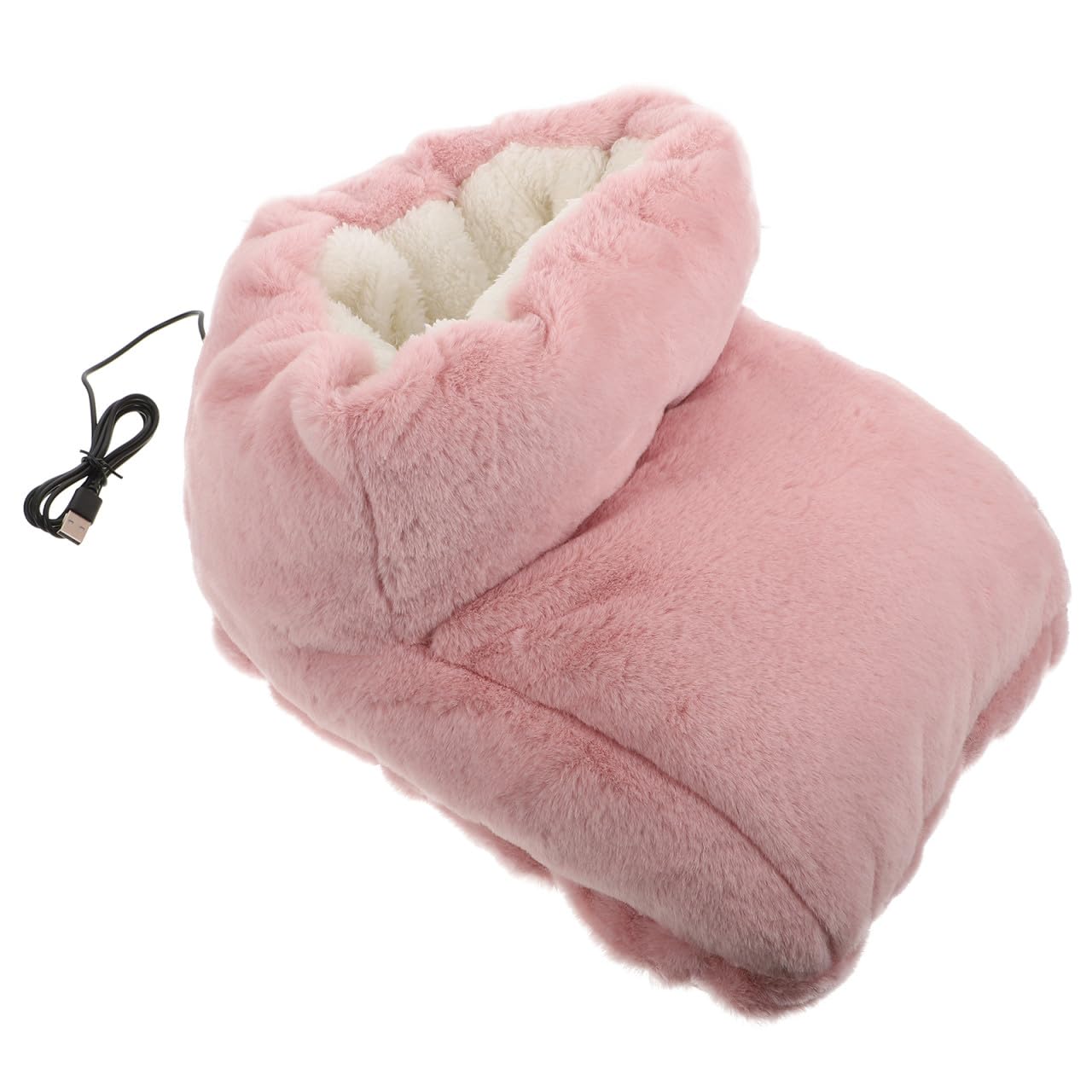 Kisangel Elektrische Schuhe winterhausschuhe Winterschuhe Electric Foot Warmer fusswärmer warme Füße elektrisch beheizter Fußwärmer Mann USB fußwärmer wärmer für den Fuß Eva Rosa
